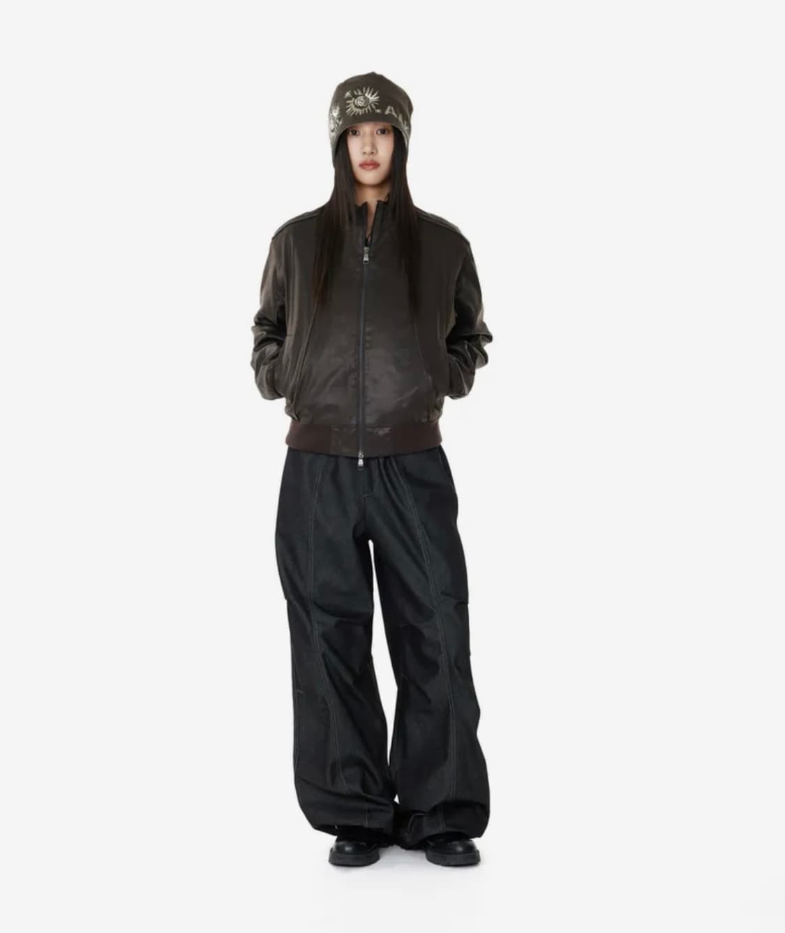 아캄 piping leather bluson 자켓 상품이미지2