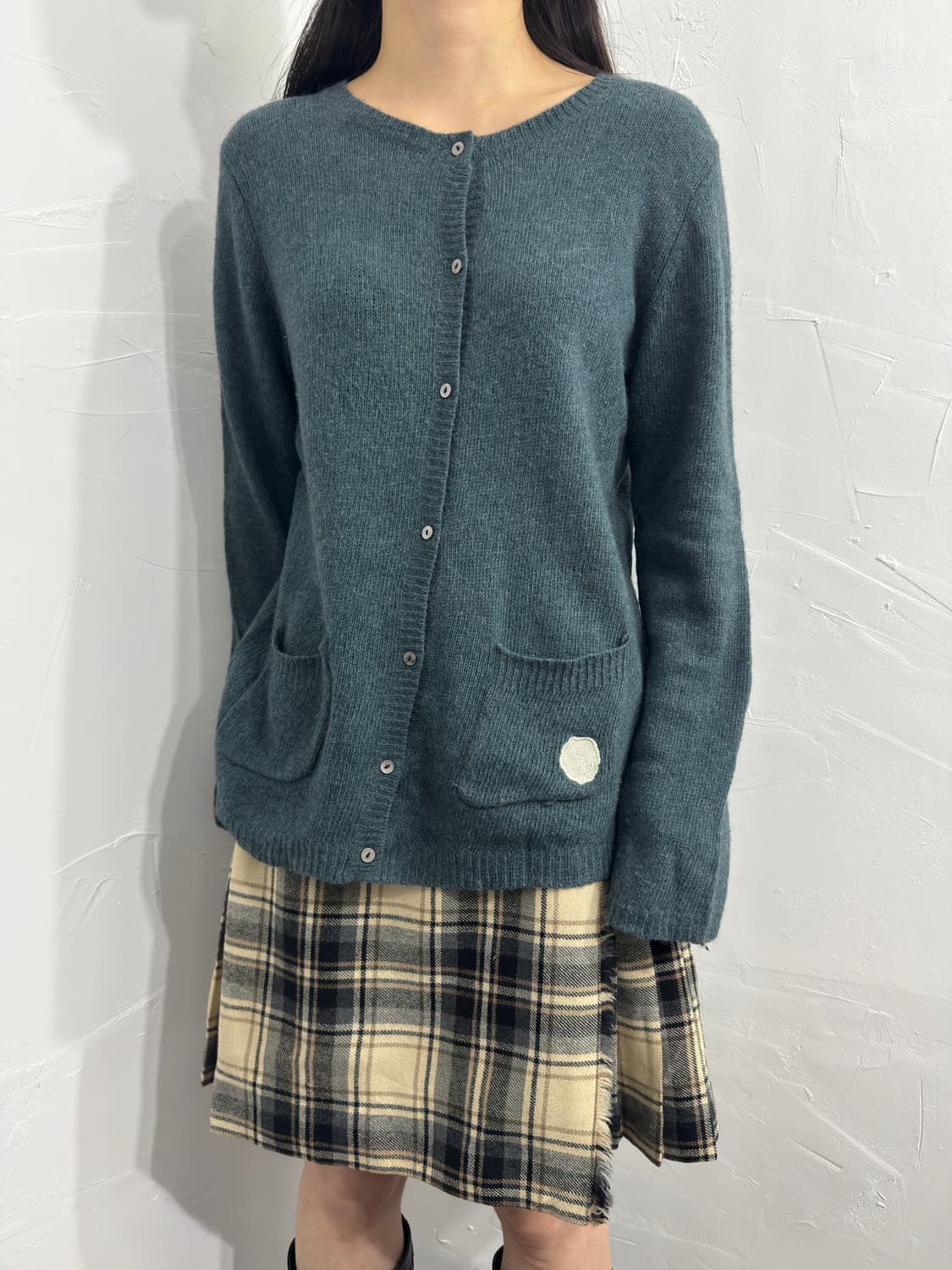 gien nevis check buckle pleats skirt 상품이미지3