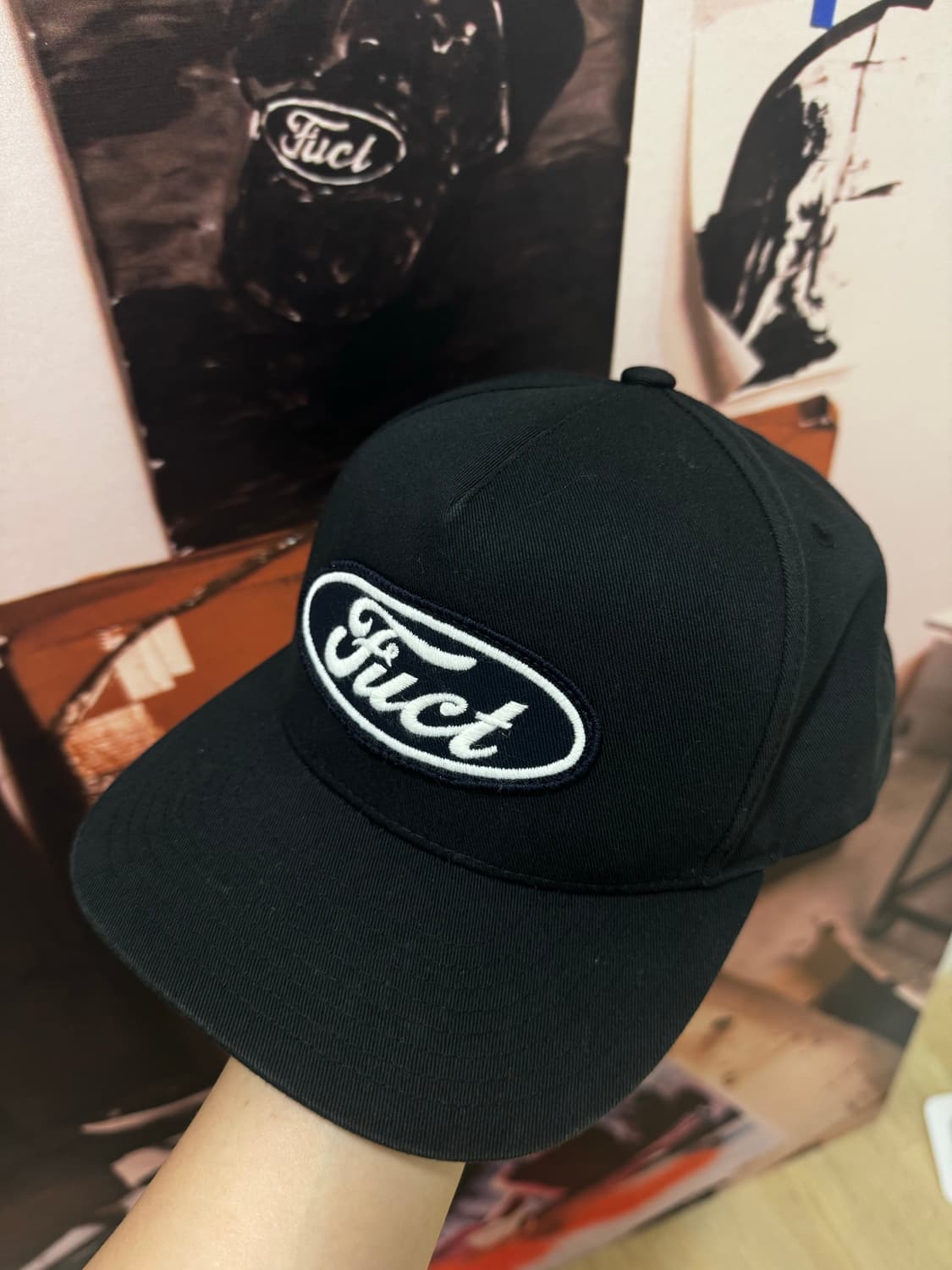 FUCT 퍽트 오발로고 볼캡 블랙 상품이미지1