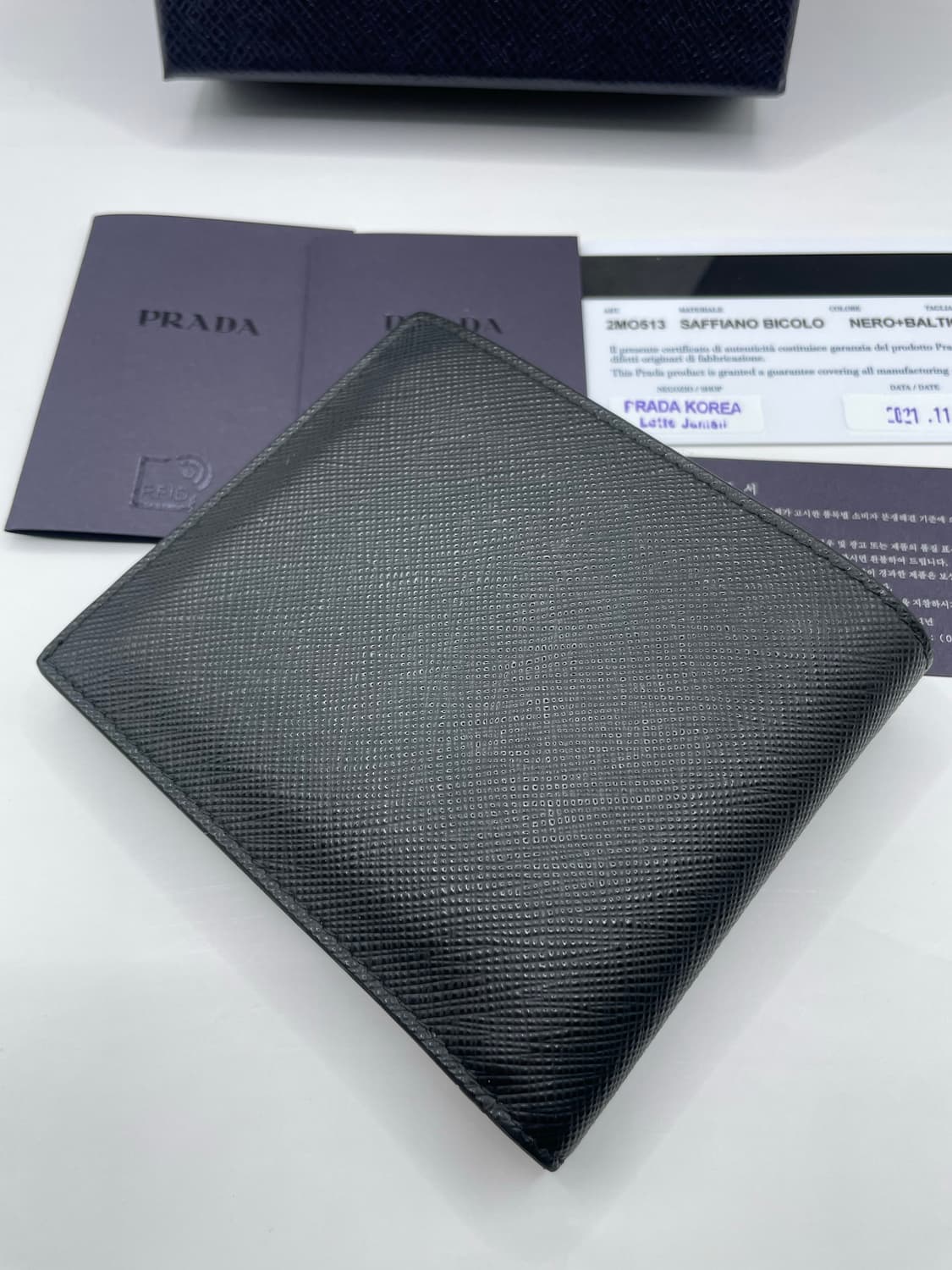 프라다 2MO513 레더 반지갑 블랙 상품이미지5