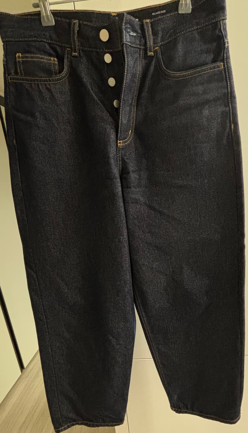 (46) cos 릴렉스드 핏 와이드 데님 인디고 상품이미지5