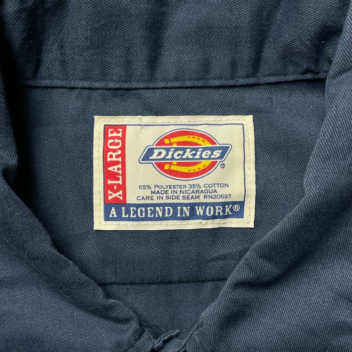 DICKIES 00s 디키즈 네이비 플랩포켓 반팔 워크셔츠 A01138 상품이미지9