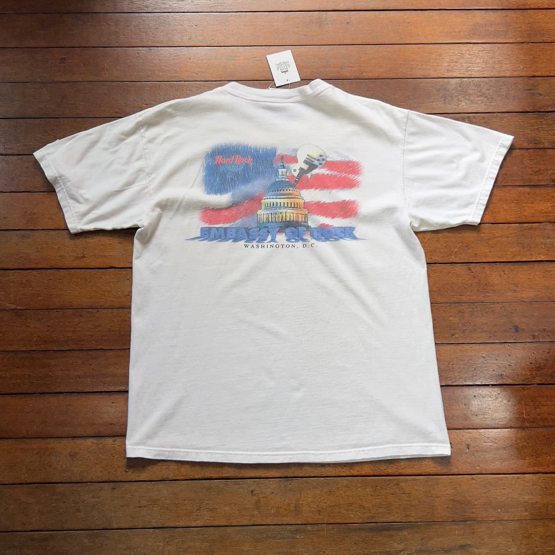 90's 하드락 카페 헤비티 워싱턴 DC 반팔 티셔츠 상품이미지6