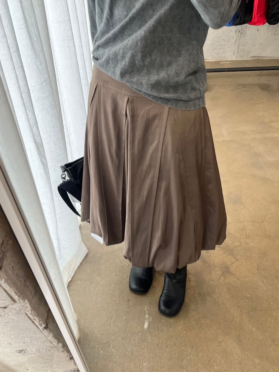 CARA 벌룬 스커트 올리브그린 상품이미지4