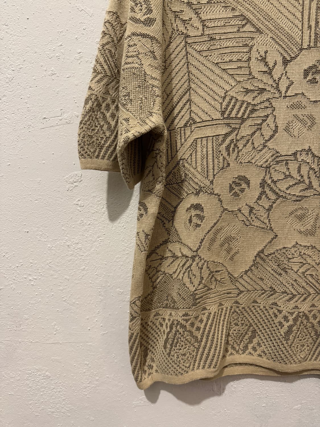 플라워 자수 반팔 니트 상품이미지3