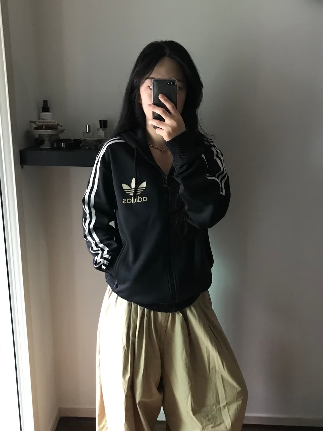 아디다스 파이어버드 블랙 후드 트랙탑 져지 상품이미지2