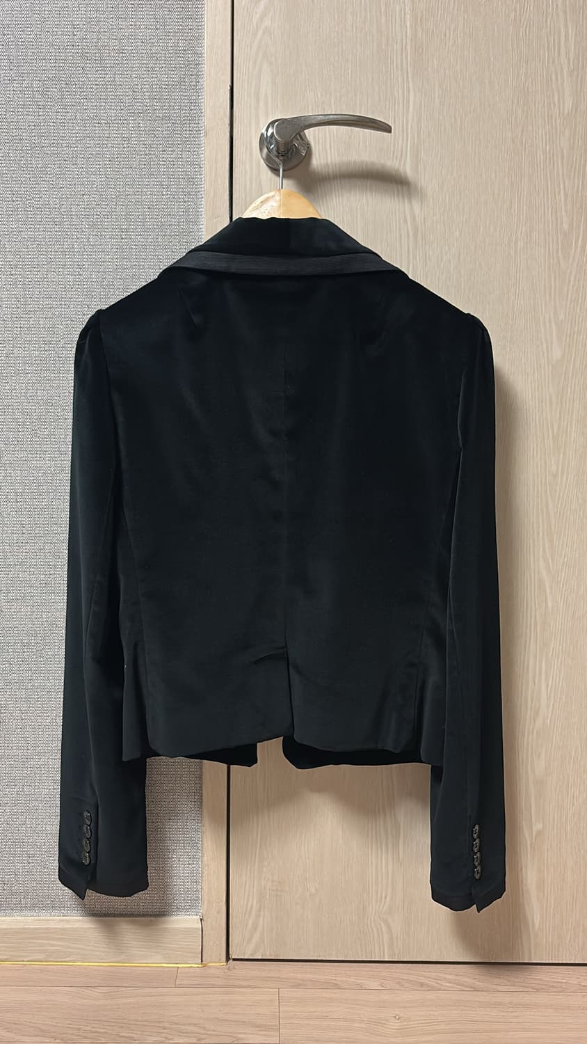 돌체앤가바나 블랙 사틴 벨벳 블레이저 46사이즈 상품이미지2