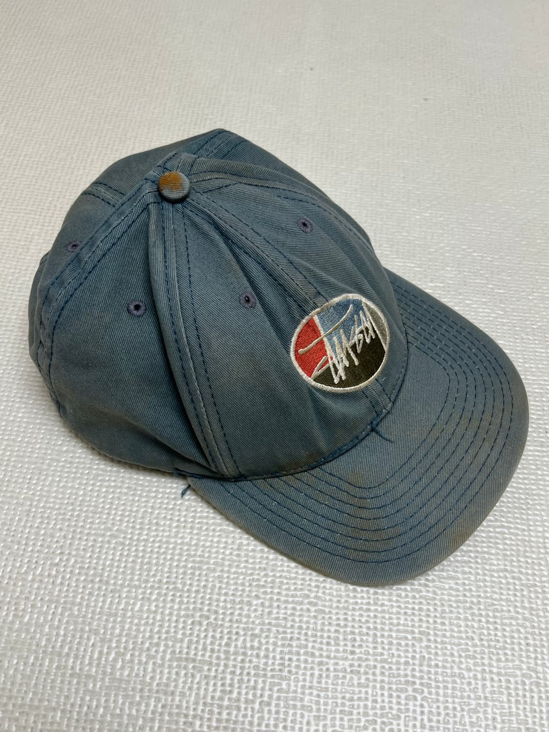 90s 빈티지 스투시 써클빅로고 볼캡 상품이미지3