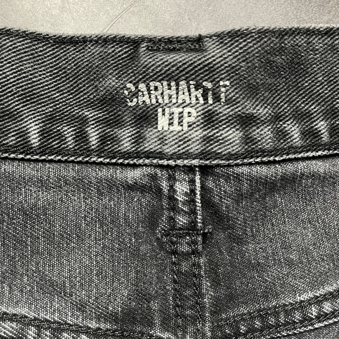 CARHARTT 칼하트 WIP 슬림 테이퍼드 흑청 데님 팬츠 A00828 상품이미지9