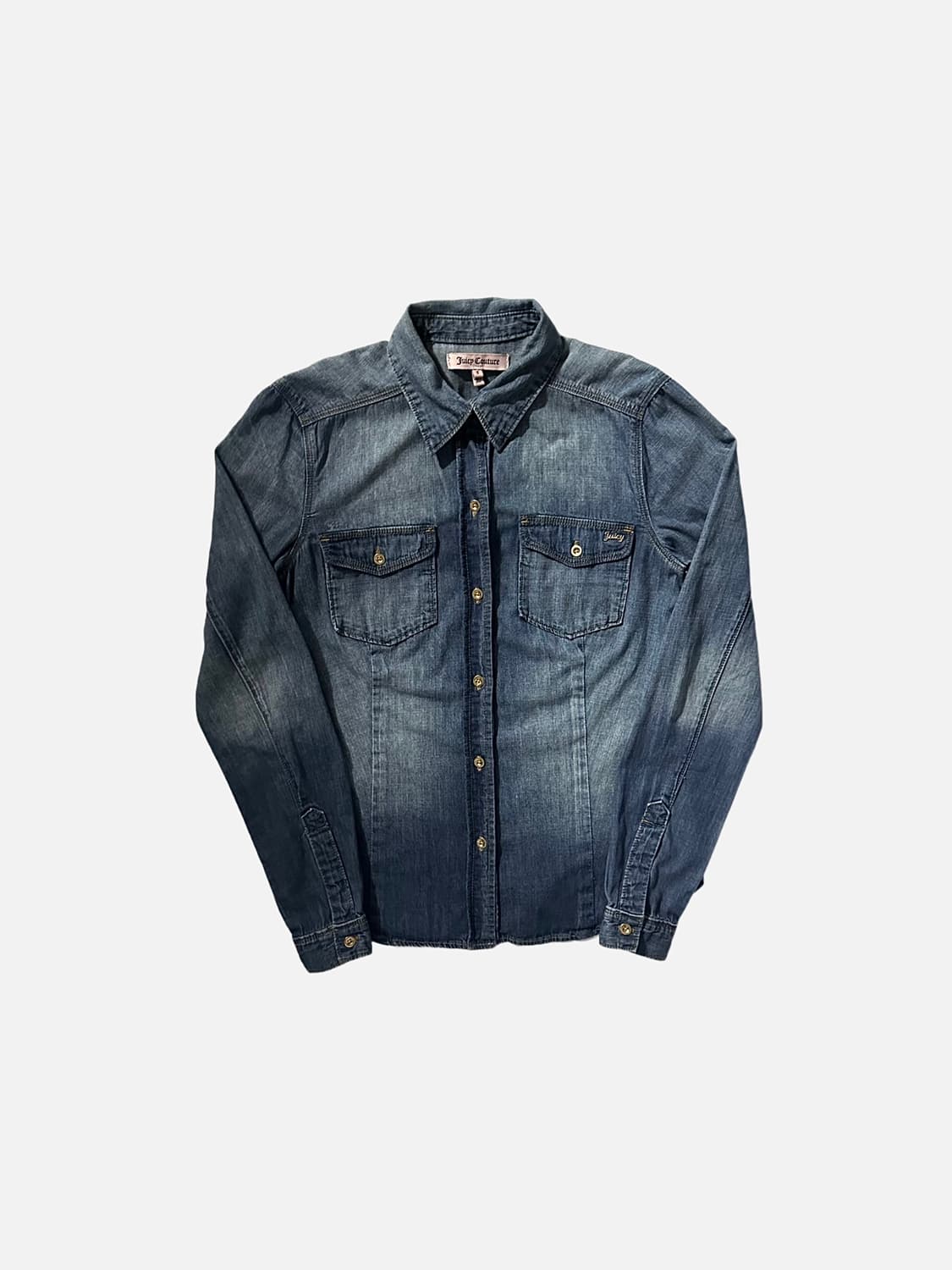 쥬씨꾸뛰르 워싱 데님 웨스턴 셔츠 청남방 상품이미지1