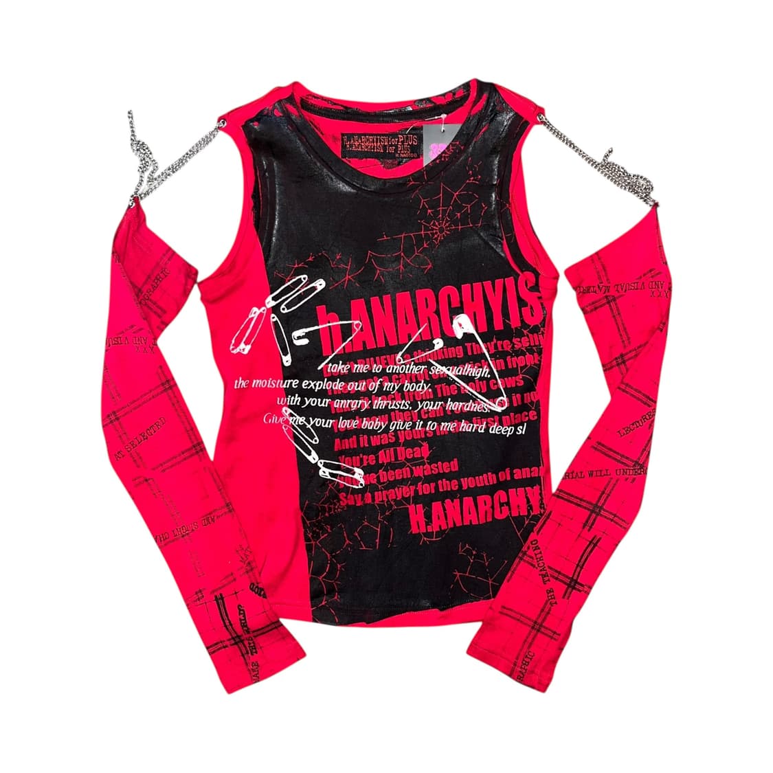 H.NAOTO 에이치나오토 프린팅 긴팔티 펑크갸루y2k 상품이미지1