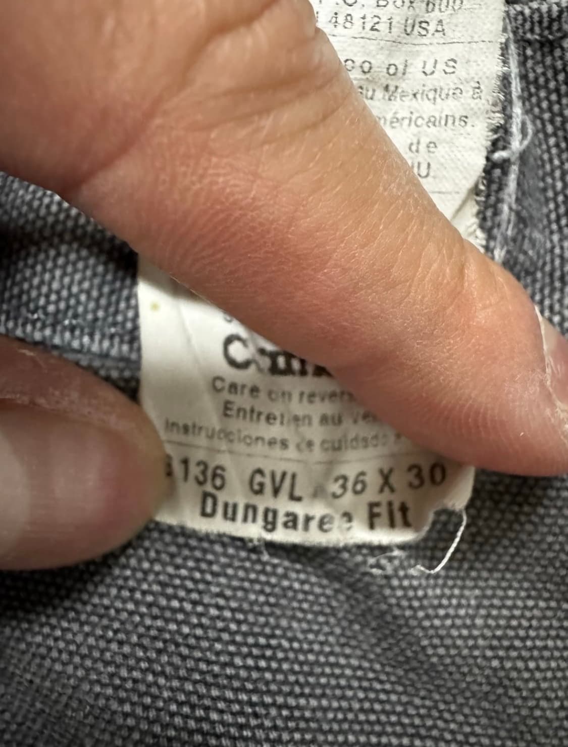 칼하트 더블니 b136 gvl 36x30 상품이미지3