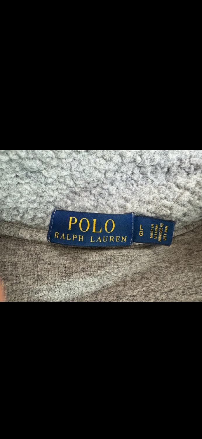 (L)폴로 셰르파 딥파일 그레이 후리스 자켓 상품이미지2