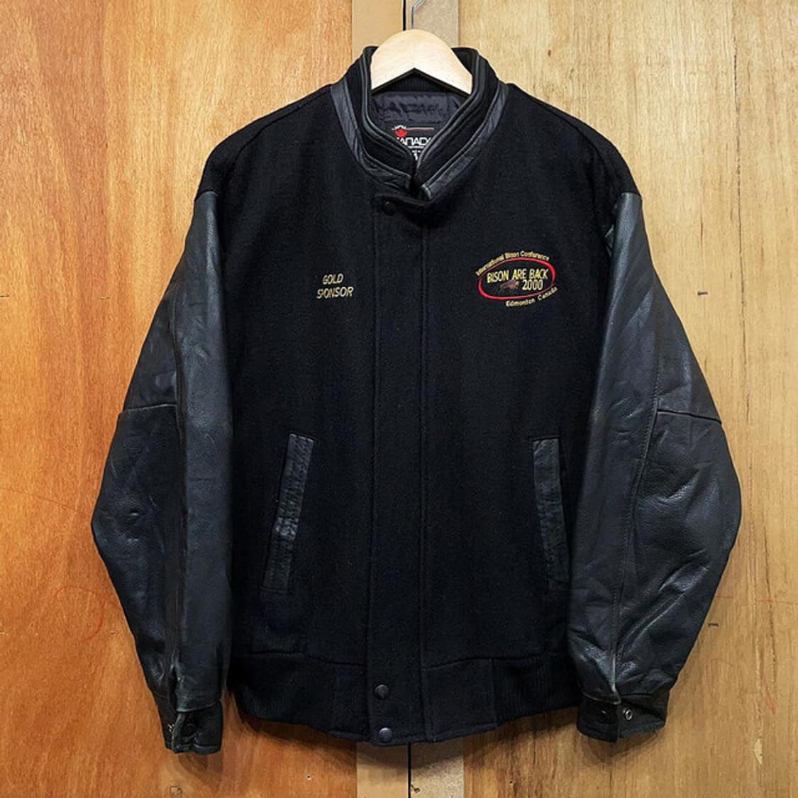 캐나다 레더 울 바시티 자켓 (M) 상품이미지1