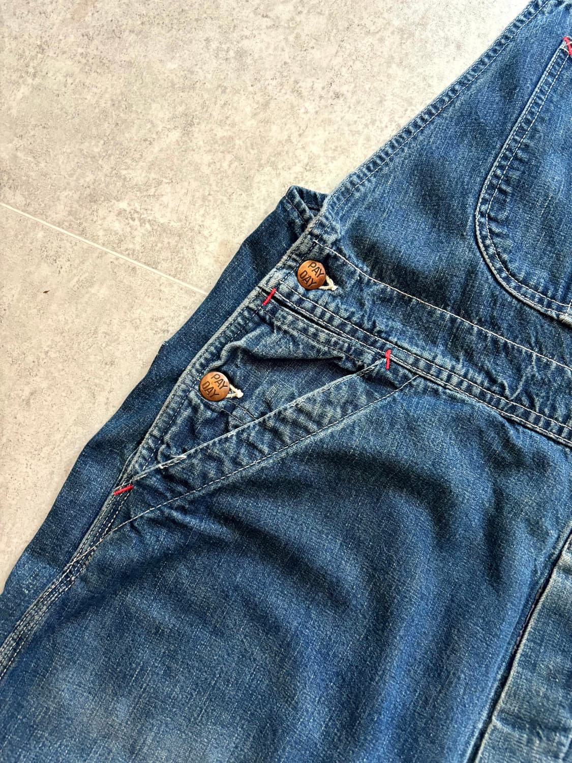 50~60's Penney's PAY-DAY 데님 오버롤 ~36" 상품이미지6