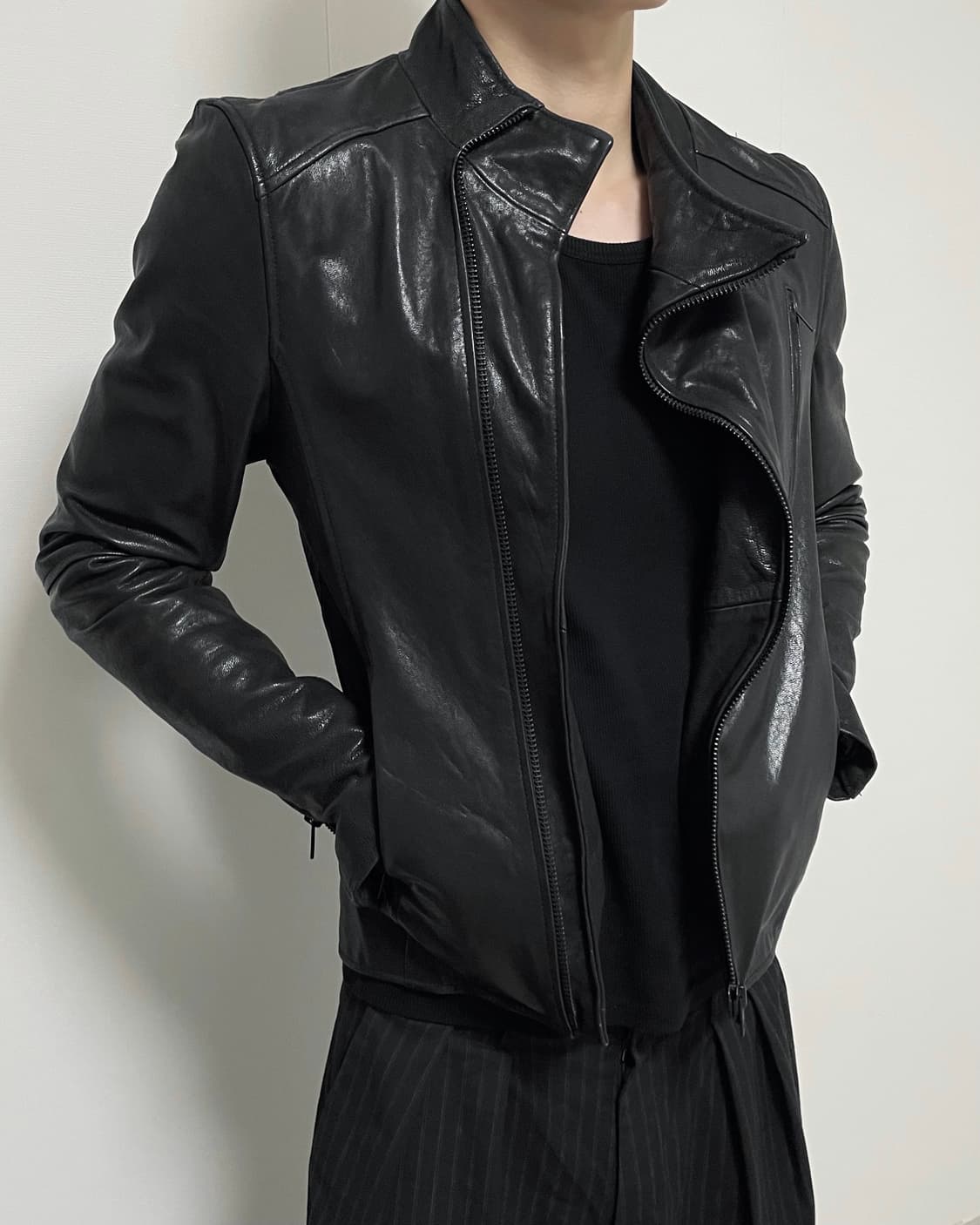 206HOMME high-neck sheep skin leather 상품이미지1