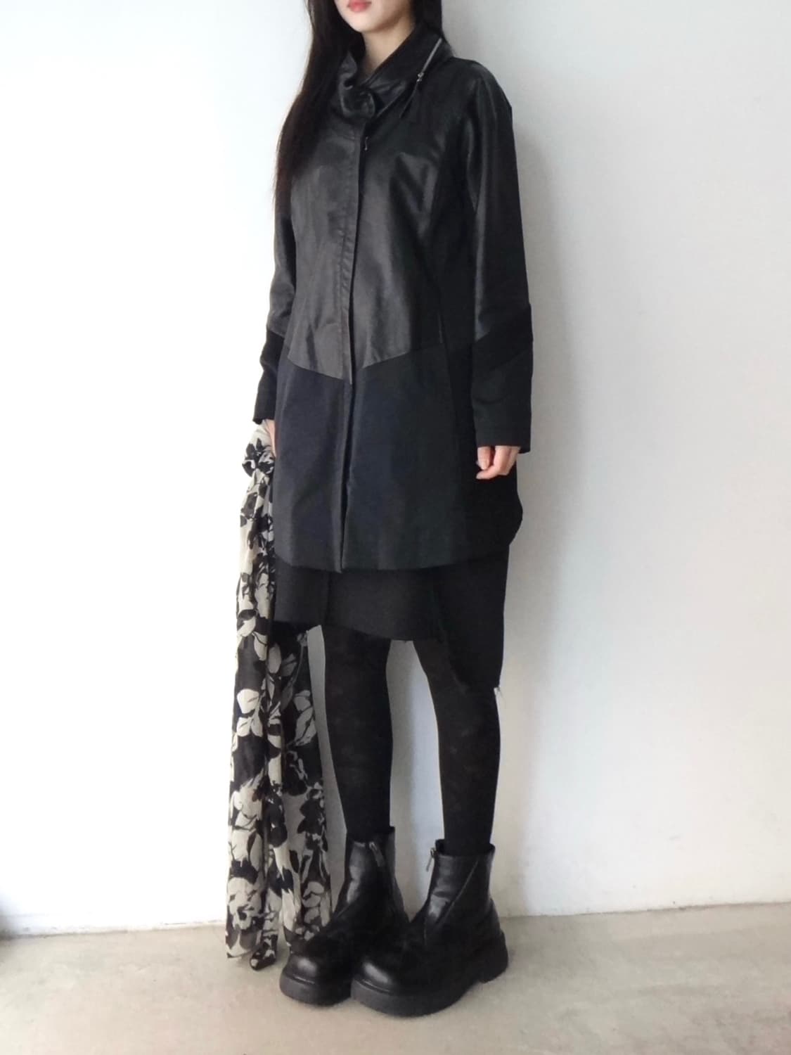 DEMOO  knit dual leather jacket  상품이미지7