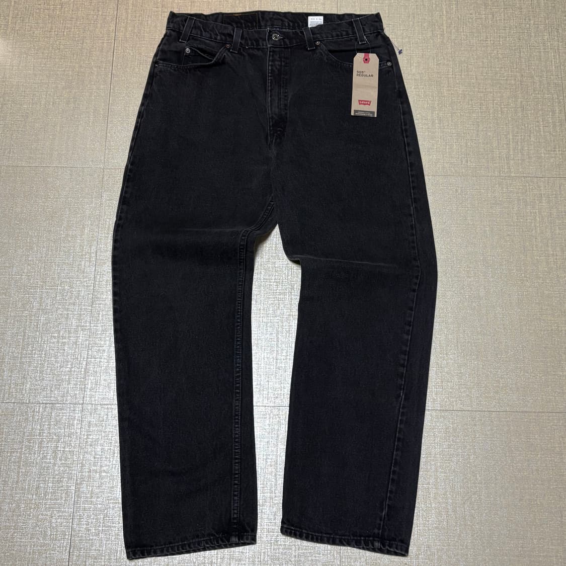 90s USA🇺🇸 리바이스 505 오렌지 탭 블랙 흑청 데드스탁 상품이미지1