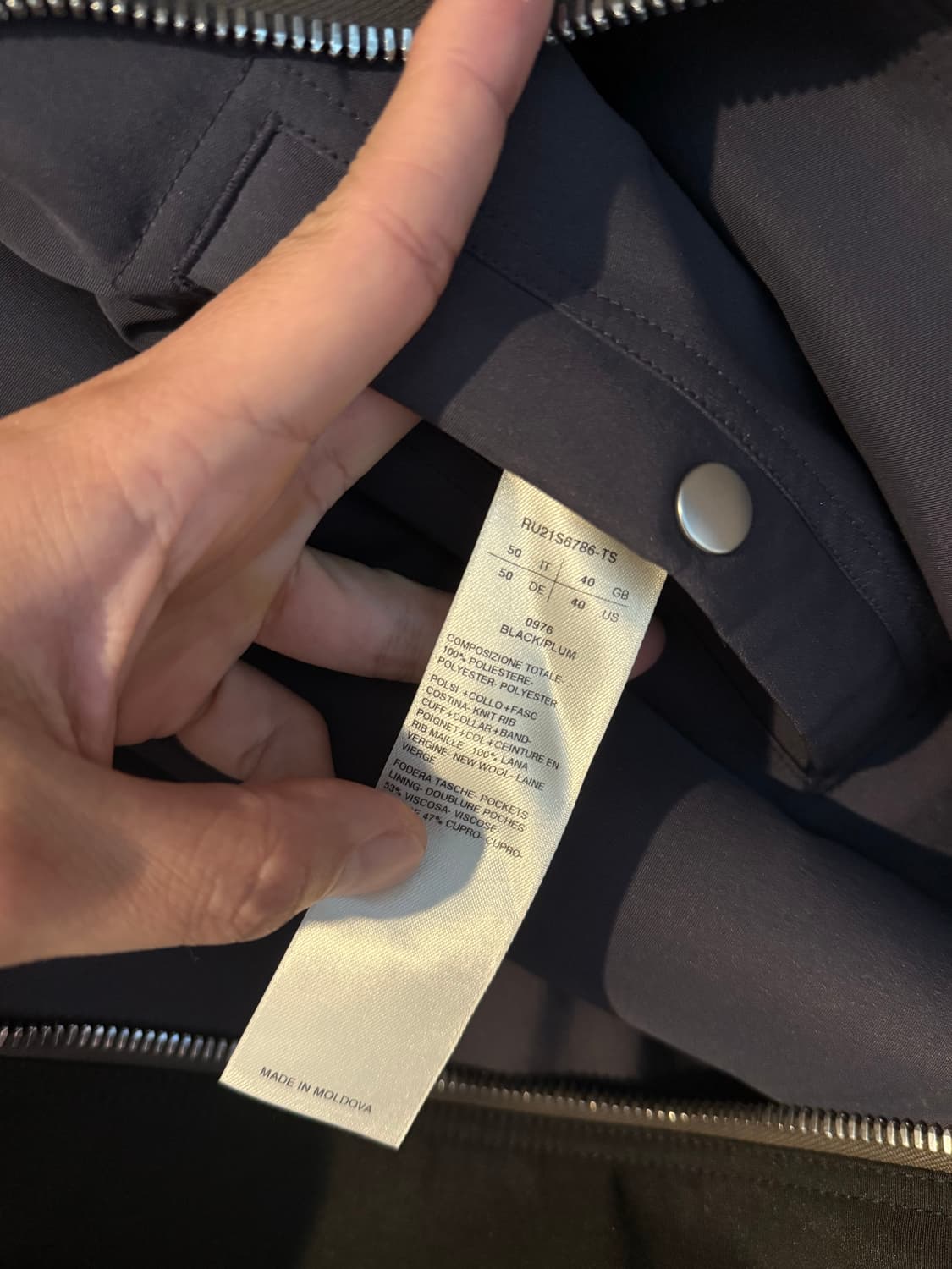 릭오웬스 21ss 플라이트 봄버 자켓 50sz 상품이미지7