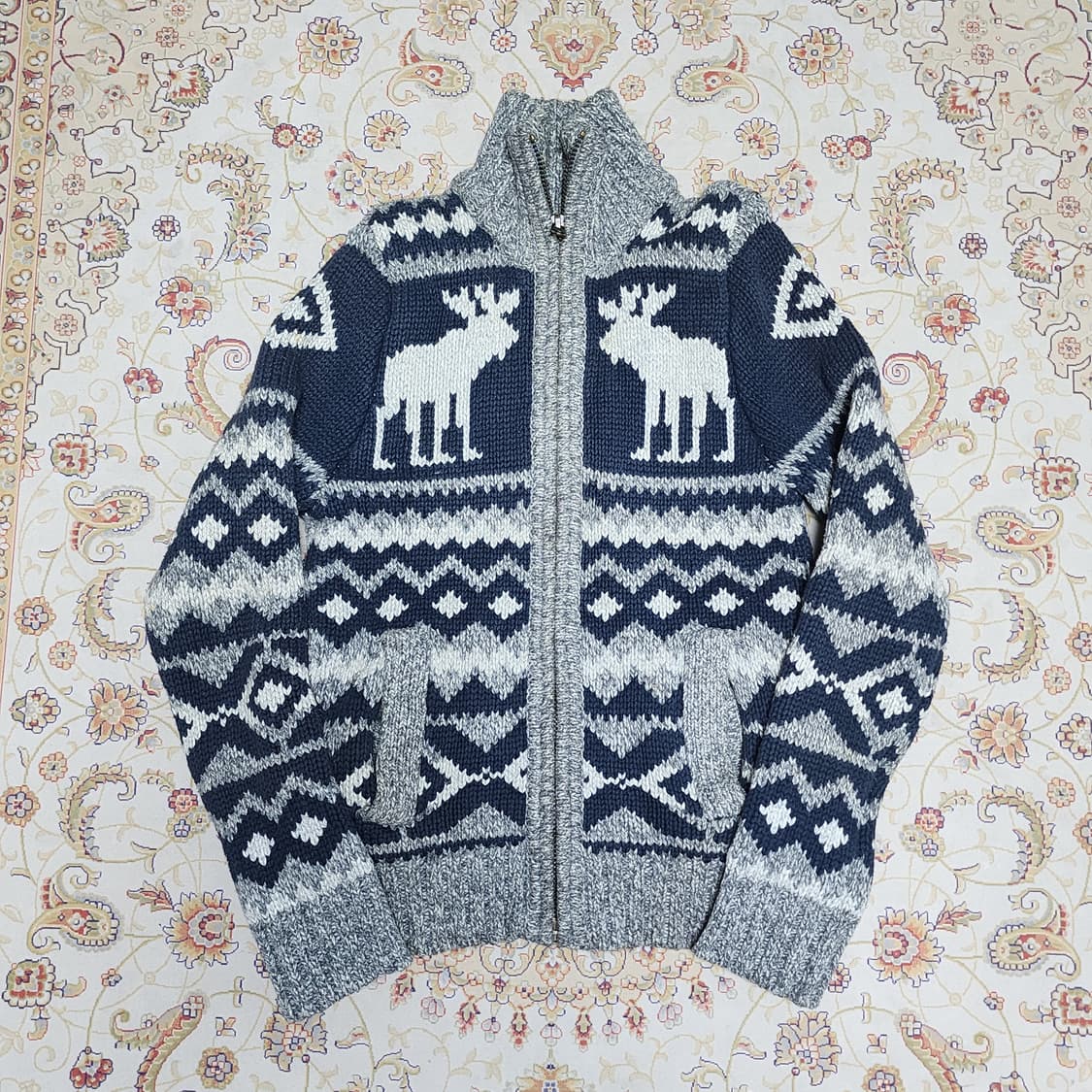 아베크롬비 울혼방 노르딕 니트 집업 s 상품이미지1