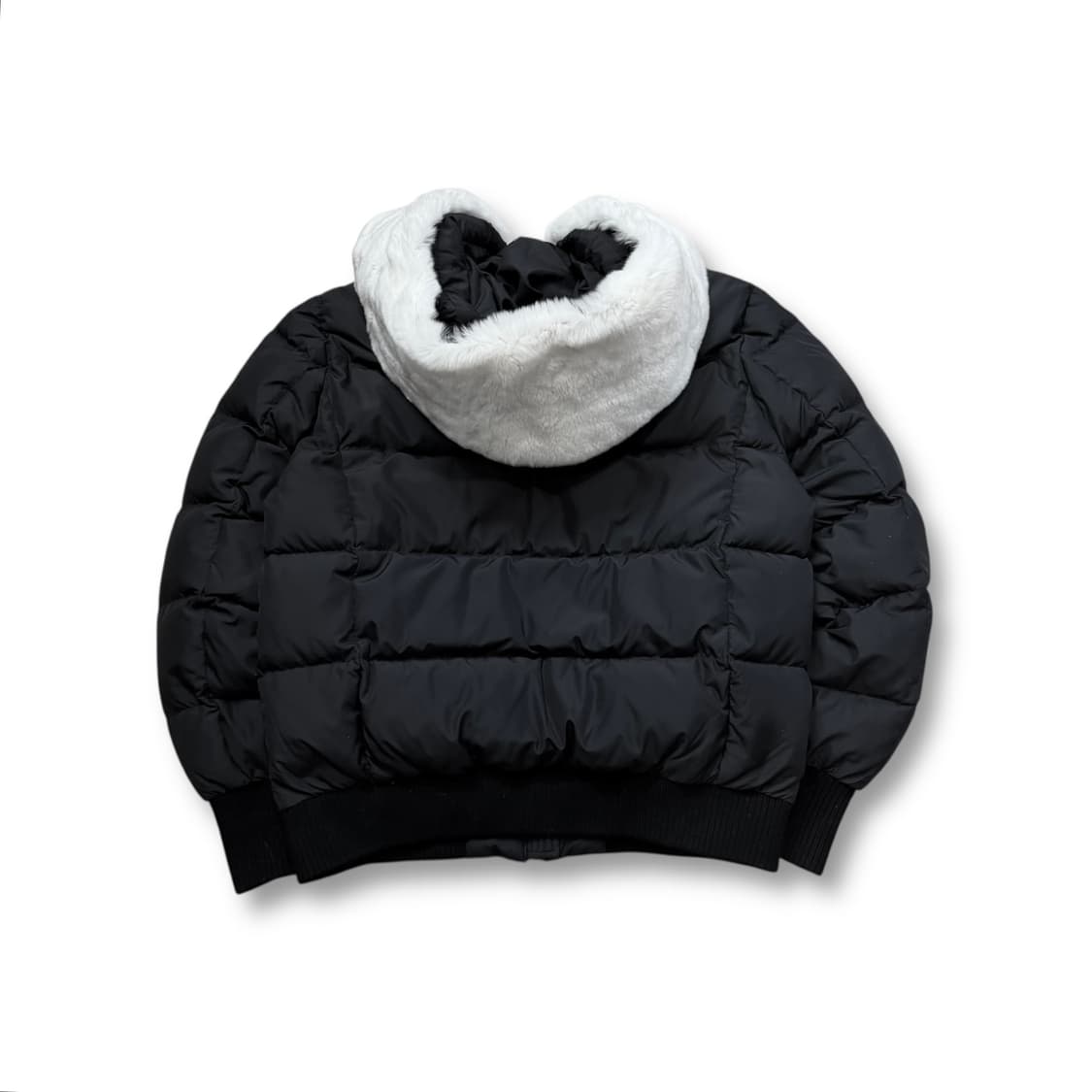 JDX 쓰리쿼터 자켓 화이트 레빗 퍼 블랙 상품이미지2