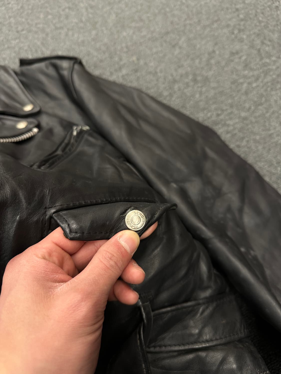 90s 쇼트 618 퍼펙토 가죽 라이더자켓 40 상품이미지7