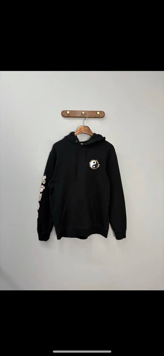 스투시 루즈핏 음양 플레임 로고 후드티 H1153 상품이미지2