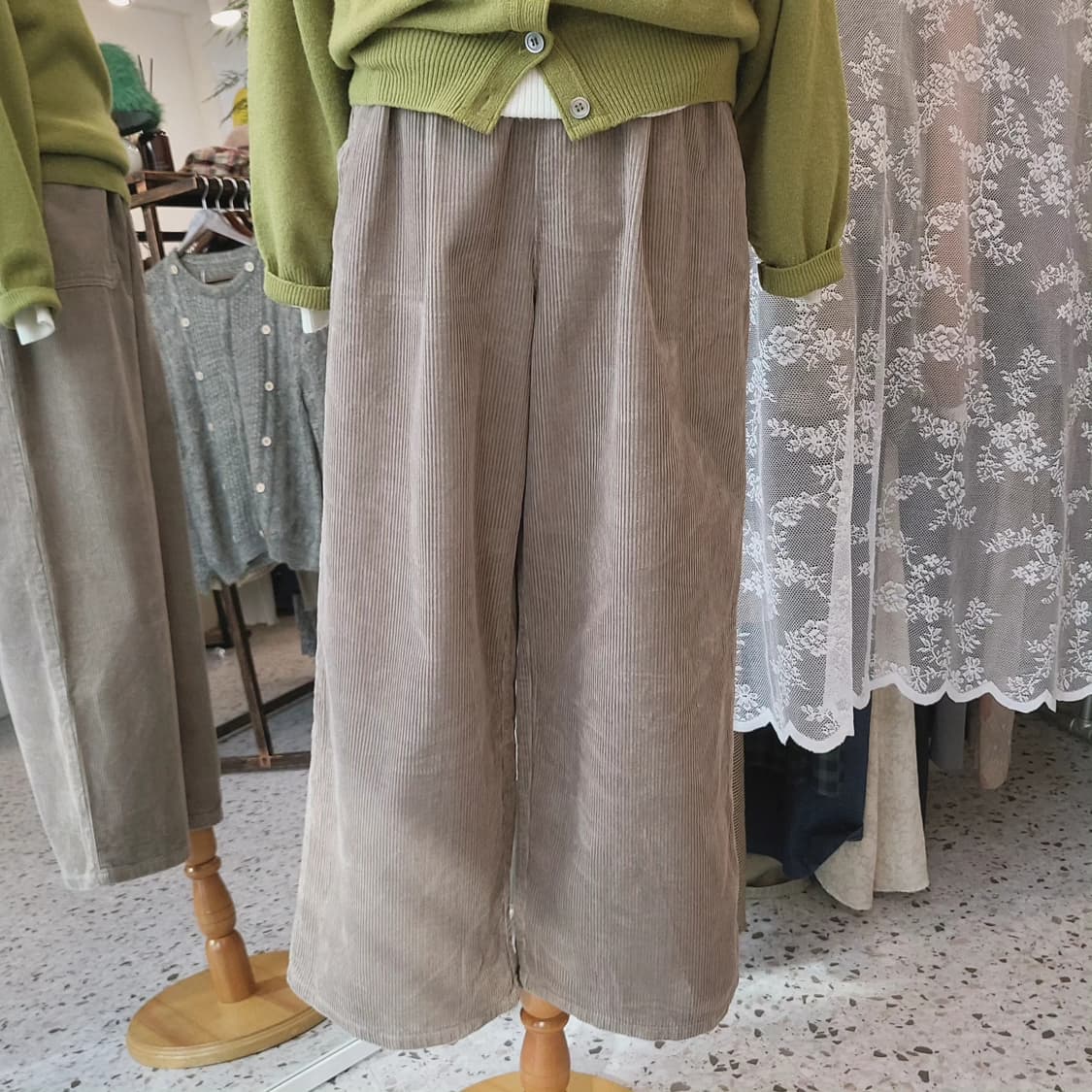 Studio clip 와이드 코듀로이 밴딩팬츠 상품이미지9