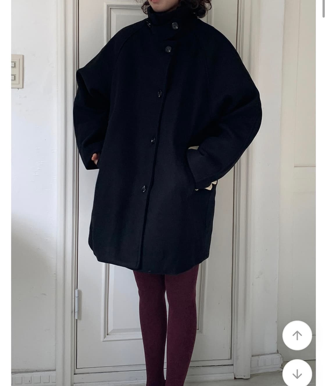 프롬비기닝 하이넥 하프 코트 블랙  상품이미지1