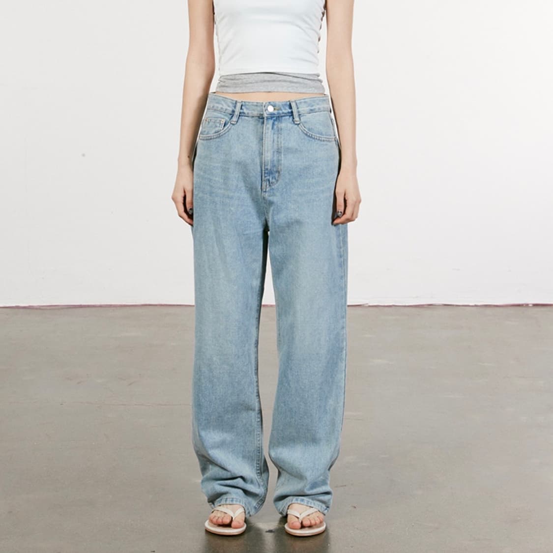 노이아고 연청 데님 팬츠 상품이미지1