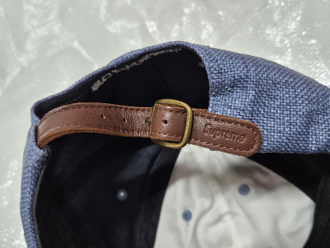 (os) 슈프림 라피아 S로고 캡 6패널 모자 네이비 Supreme 상품이미지5