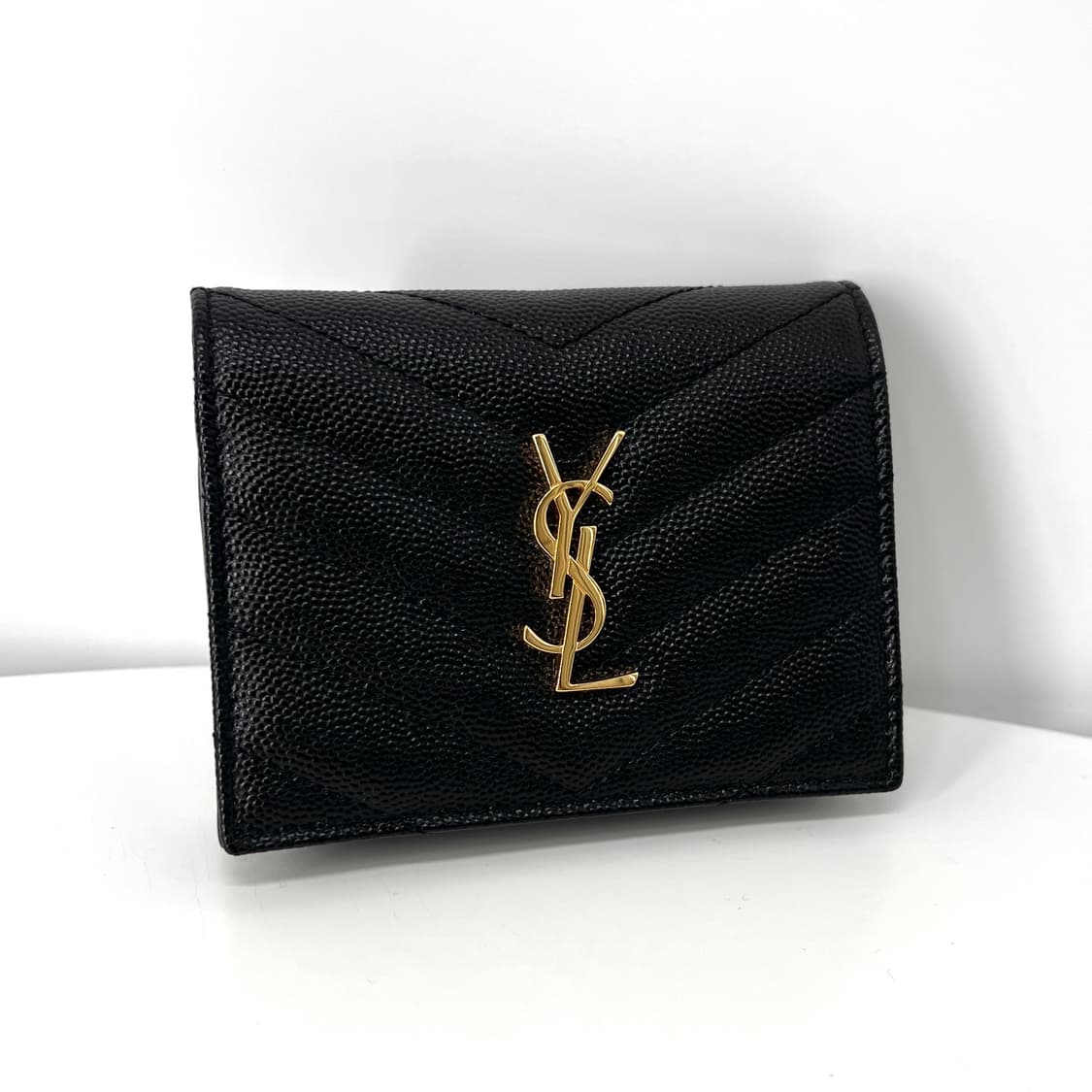 [감정완료] 생로랑 마틀라세 여성 반지갑 카드지갑 블랙 (668290) 상품이미지1