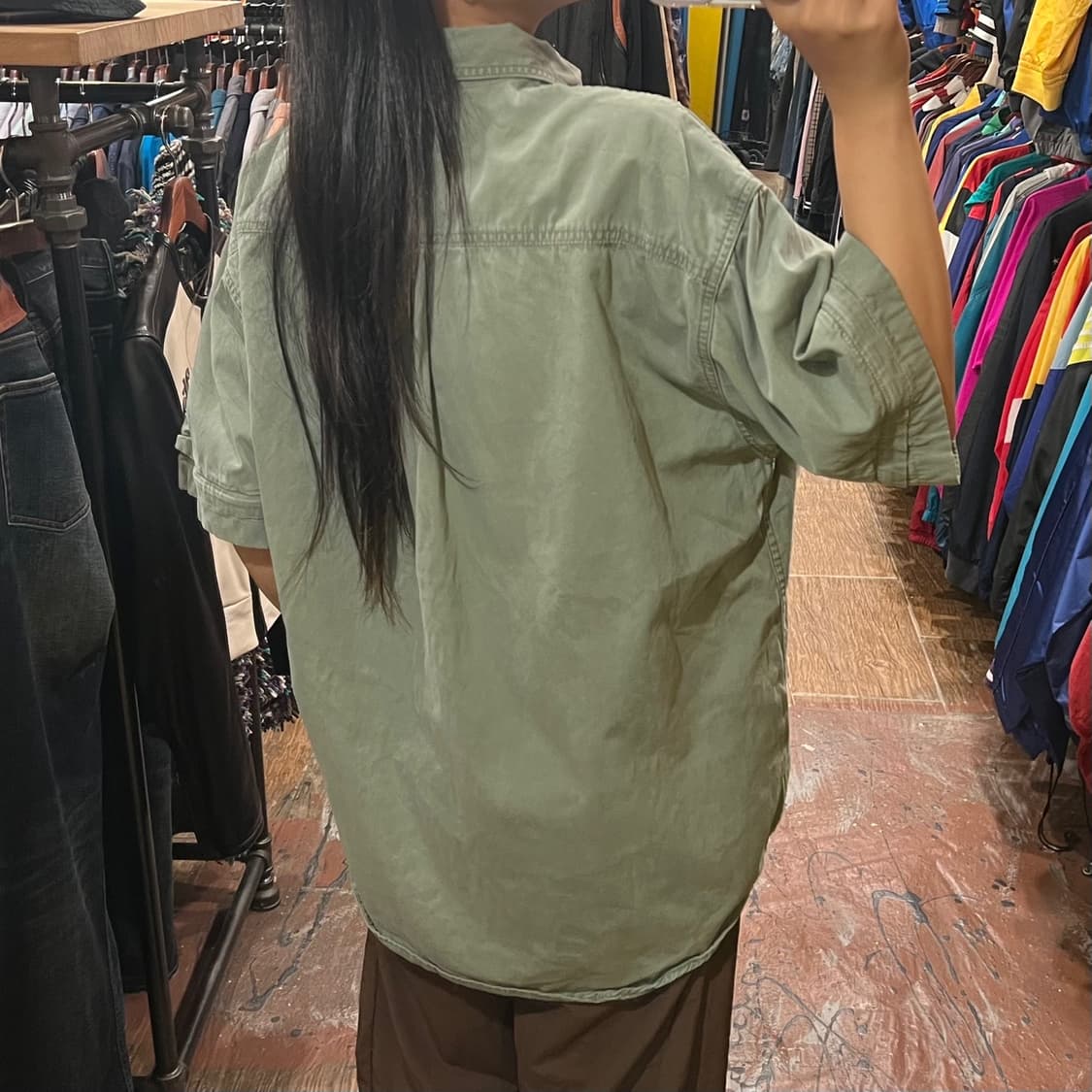 [HI]칼하트 반팔셔츠 올리브색 상품이미지5