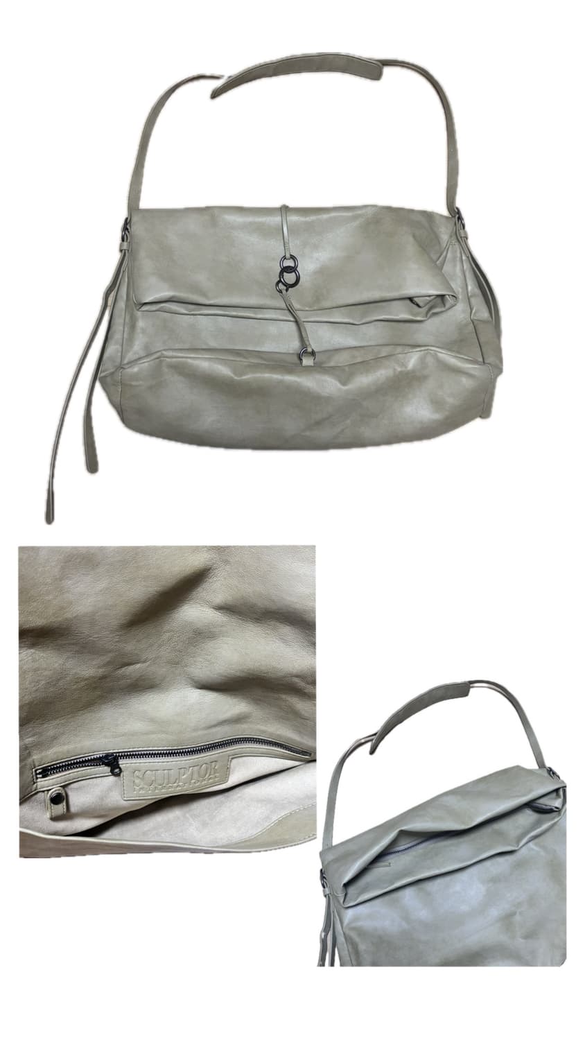 스컬프터 folded slouchy bag 폴디드 슬라우치 백 더티 그린 상품이미지5