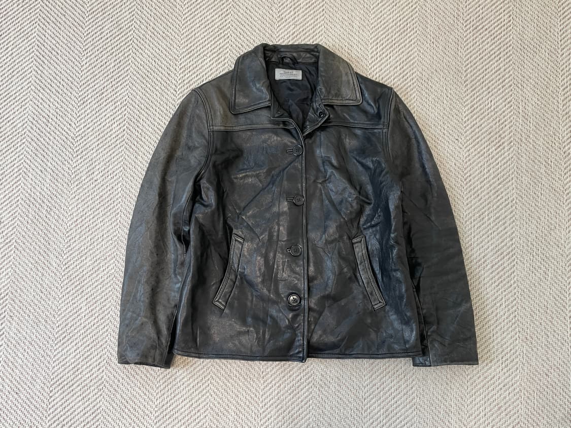 빈티지 투톤 양가죽 레더자켓  J03916 상품이미지3