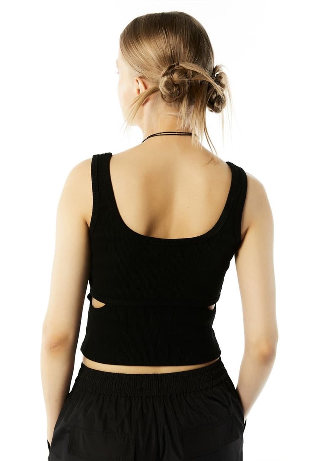 *해외출국으로 판매중단예정* Lcdc 컷아웃 슬리브리스 블랙 상품이미지1