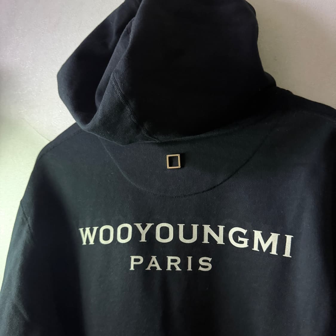우영미 백로고 오버핏 후드 티셔츠 48 (남성 105정도) 상품이미지1