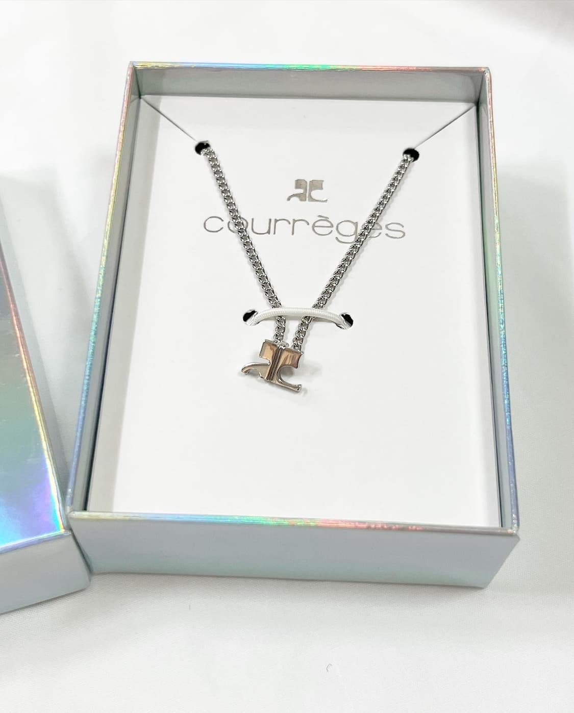 (새상품)꾸레쥬 로고 목걸이 courreges logo 상품이미지1