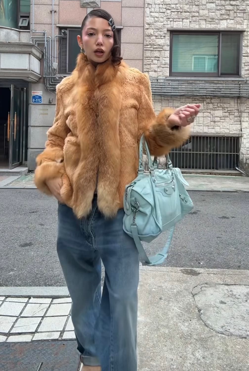 핀터레스트 무드 리얼 퍼 자켓 상품이미지10