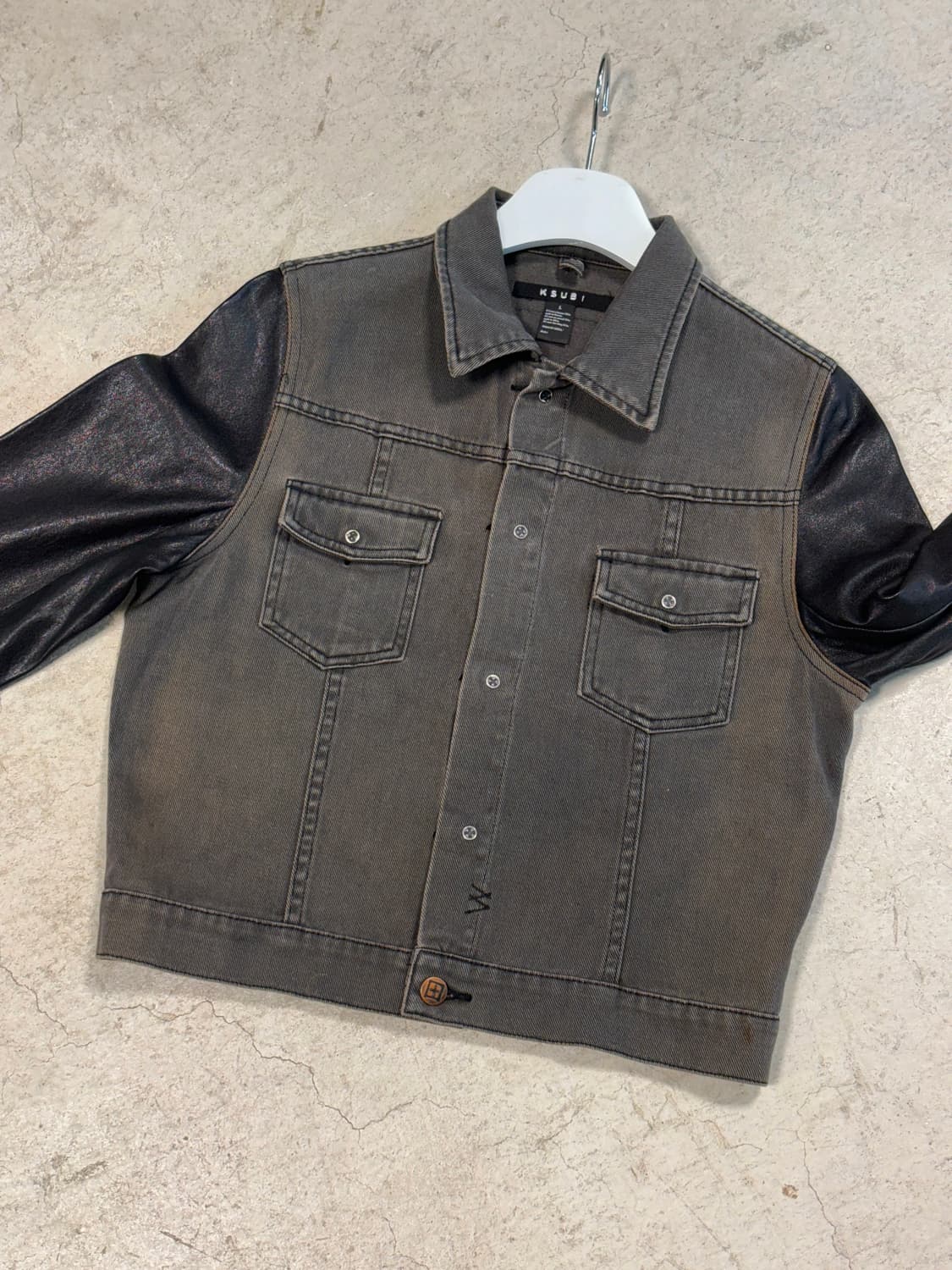 Ksubi 레더 슬리브 데님 자켓 상품이미지5
