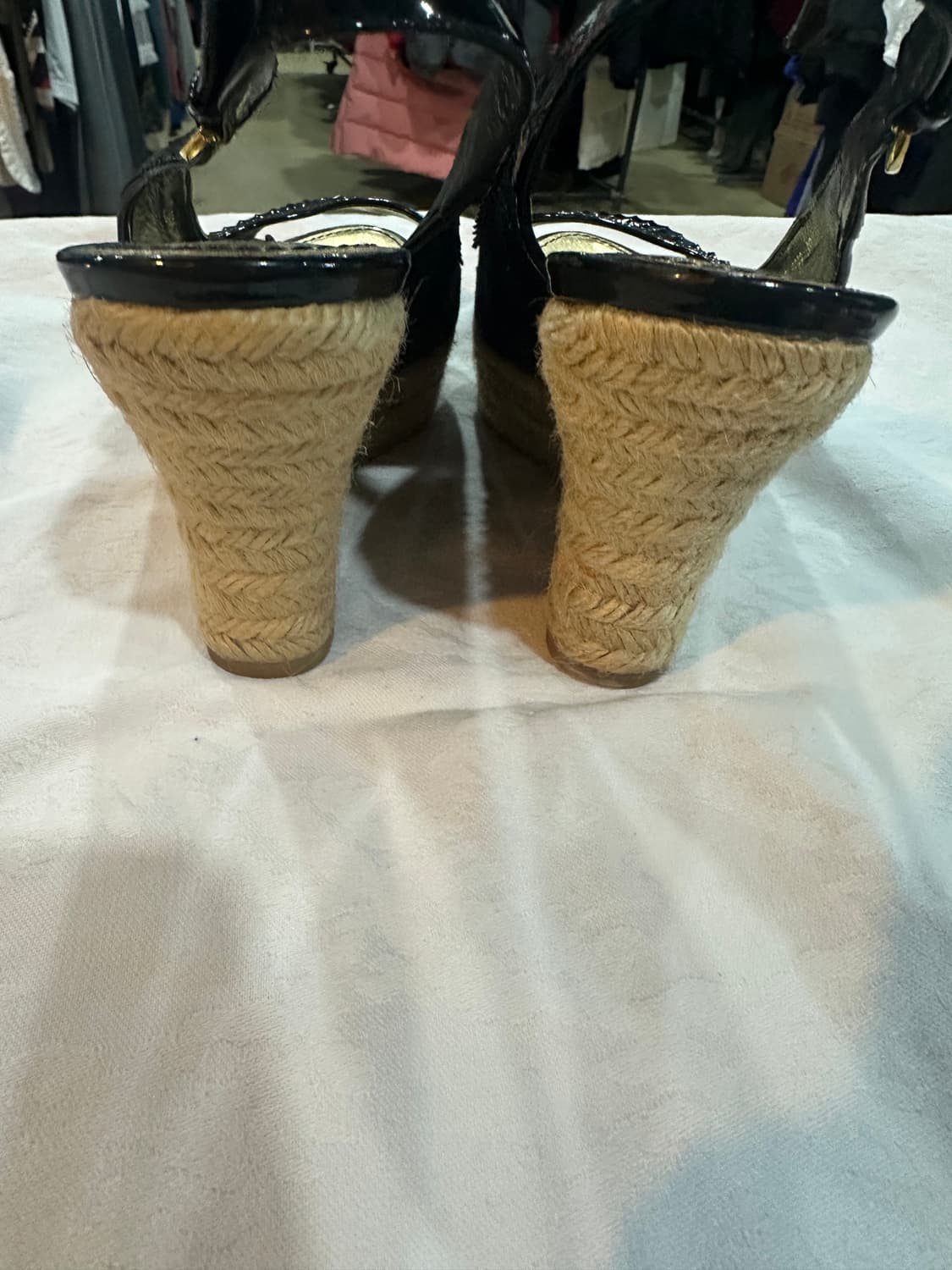 루이비통 블랙 페이던트 모노그램 오픈토39.5(250-255) 상품이미지8