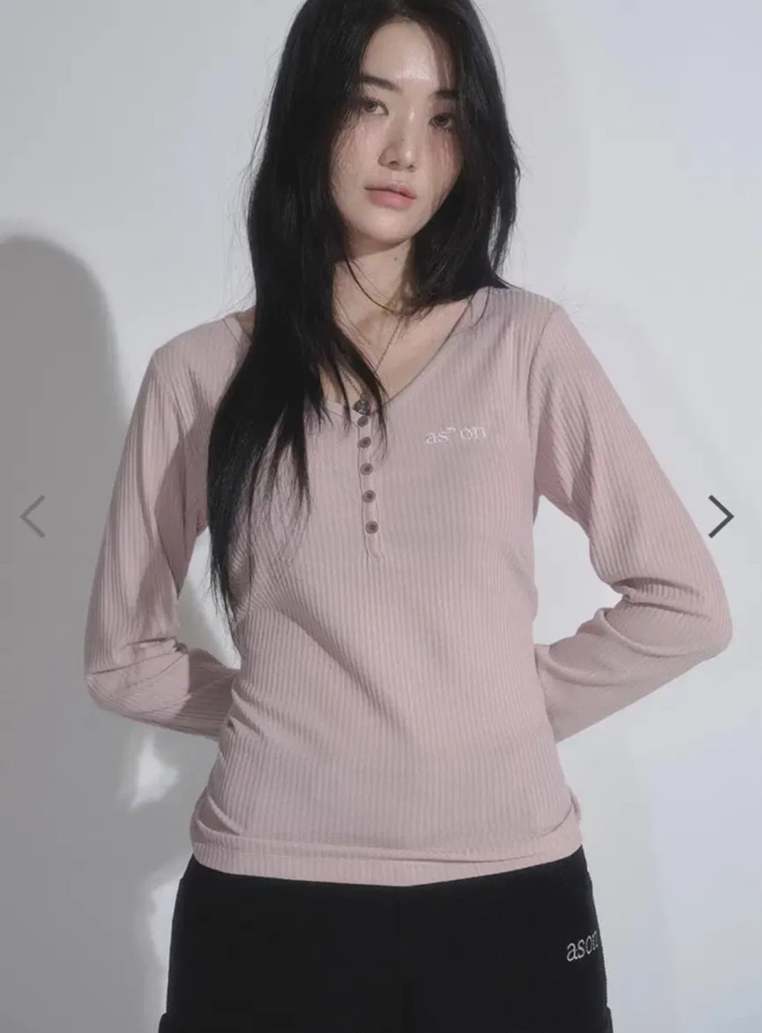 애즈온 버튼티 상품이미지1