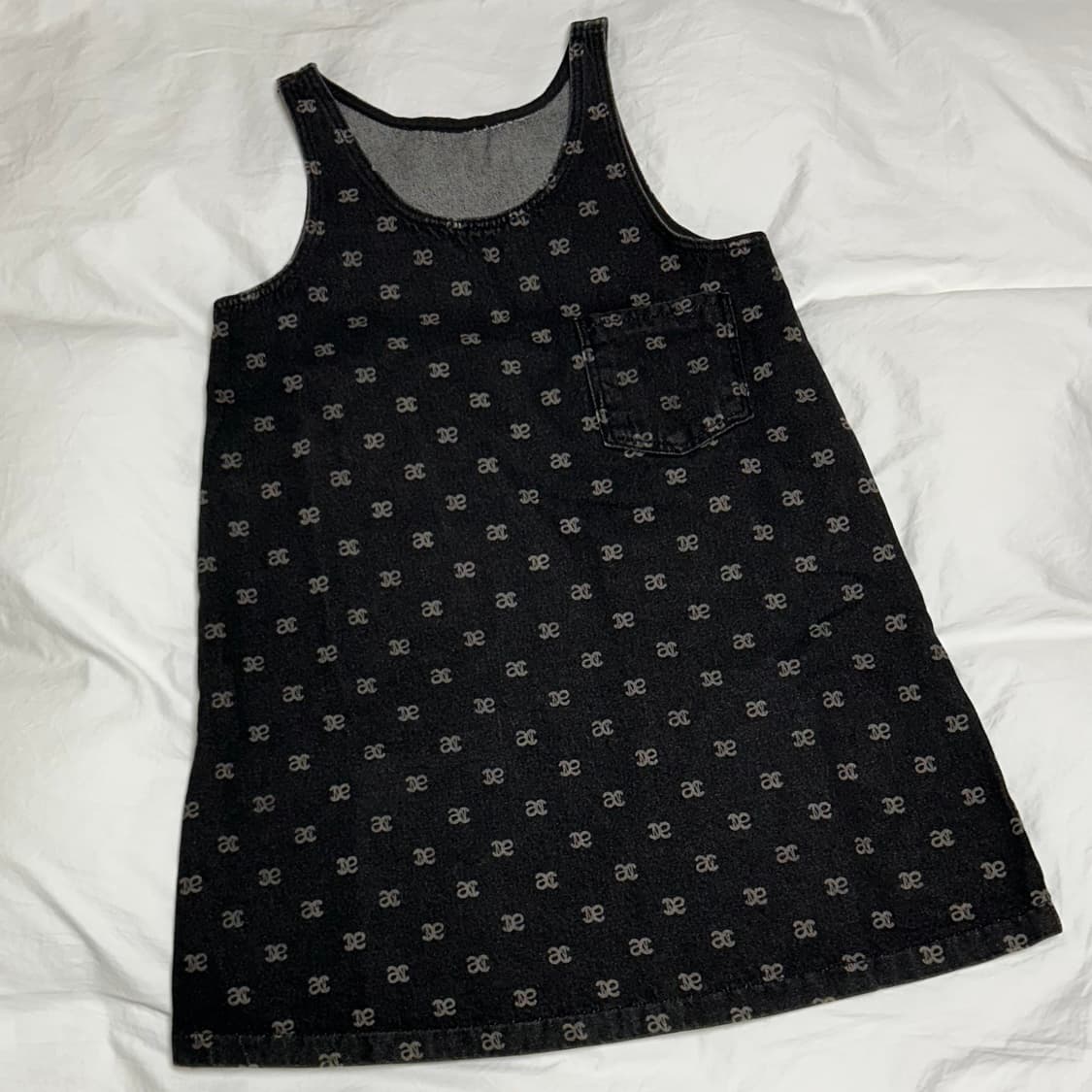 아노에틱 anc 로고 데님 슬리브리스 원피스 *유튜버 해유, 미희 착용* 상품이미지4