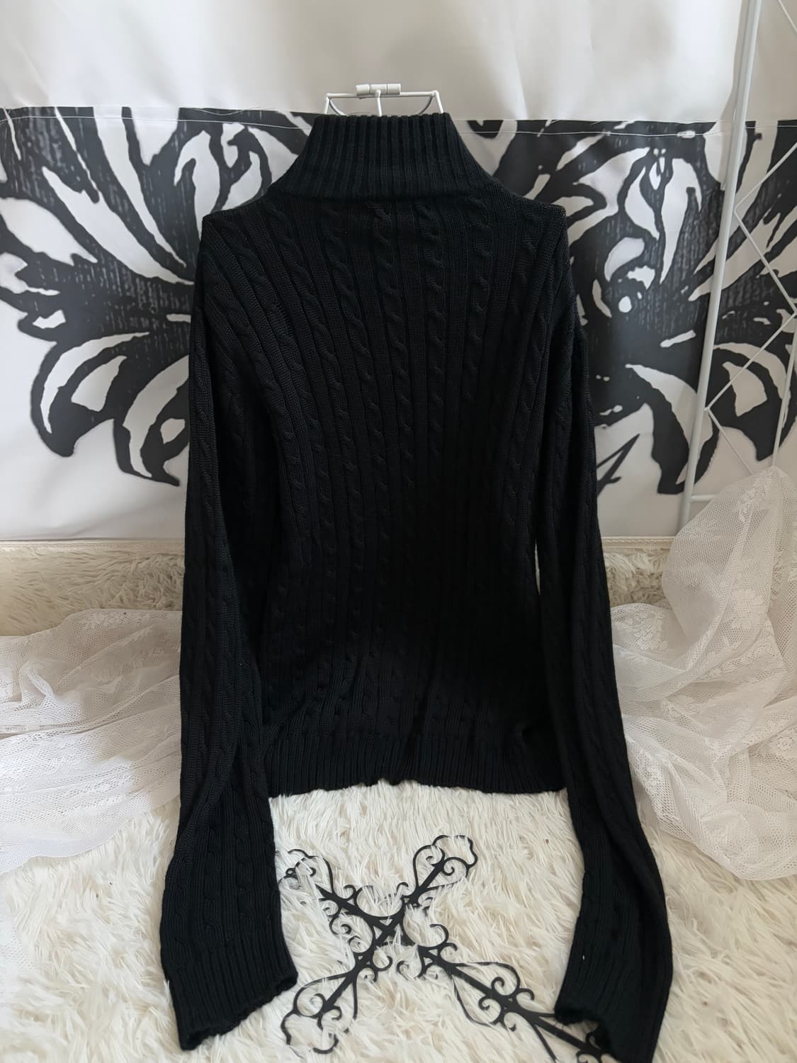 • Polo Black Cable Knit Zip-Up 상품이미지8