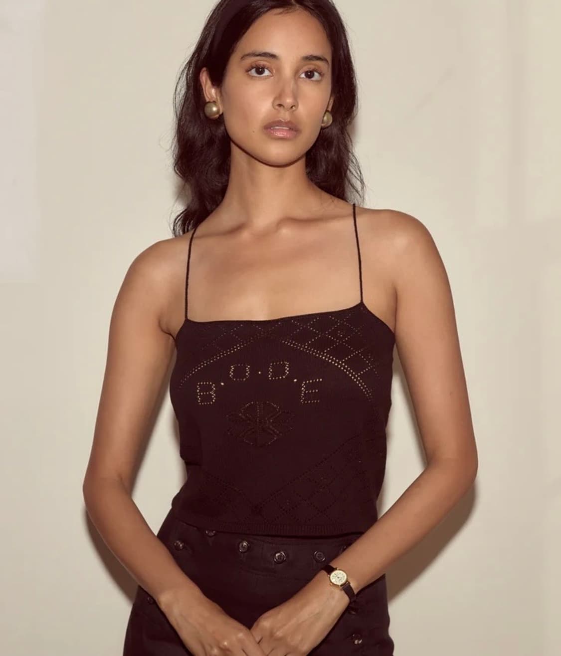 [XS,S]보디 BODE Anisette 슬리브리스 탑/블랙 상품이미지1