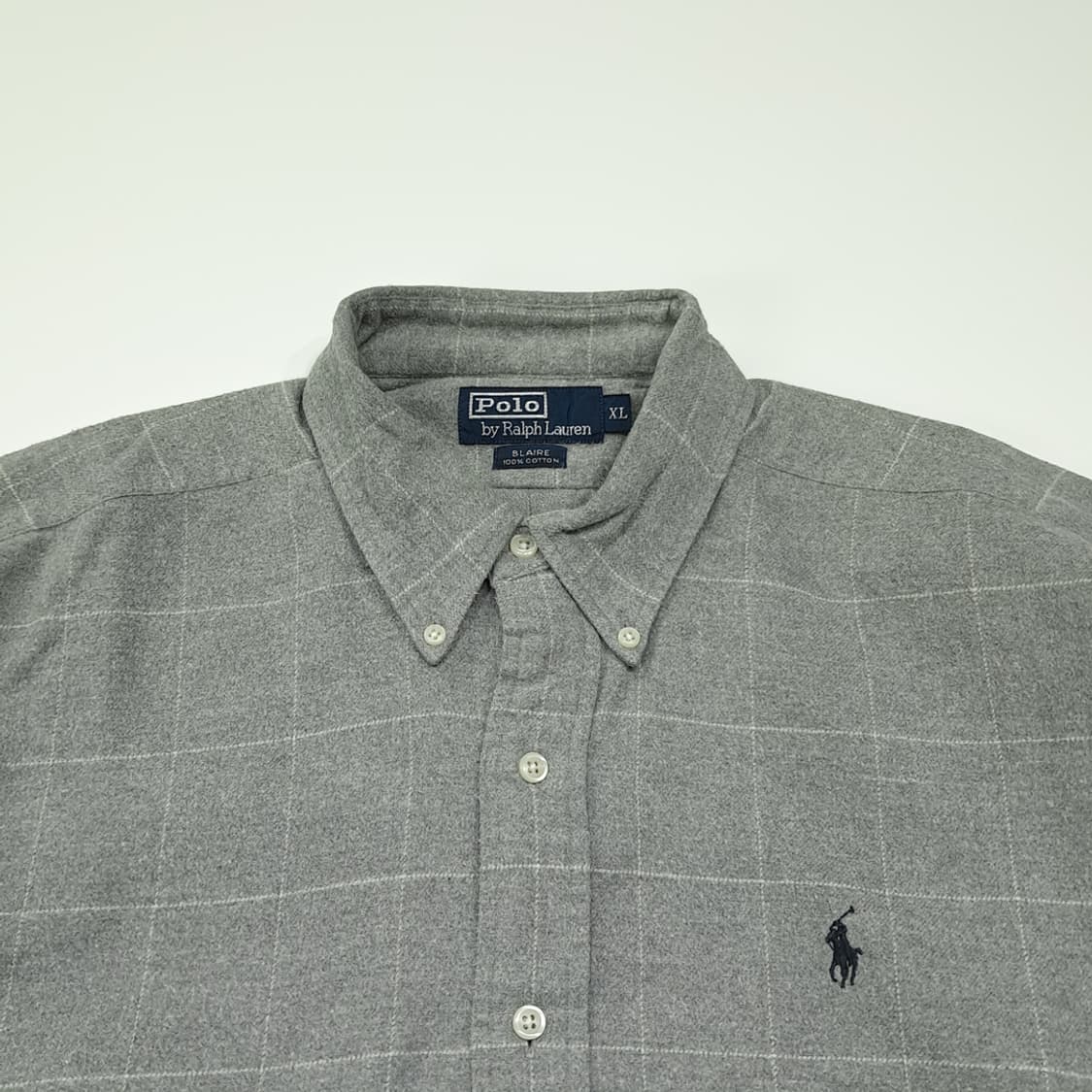 CL065 폴로 코튼 블레어 윈도우페인 그레이 셔츠 상품이미지2