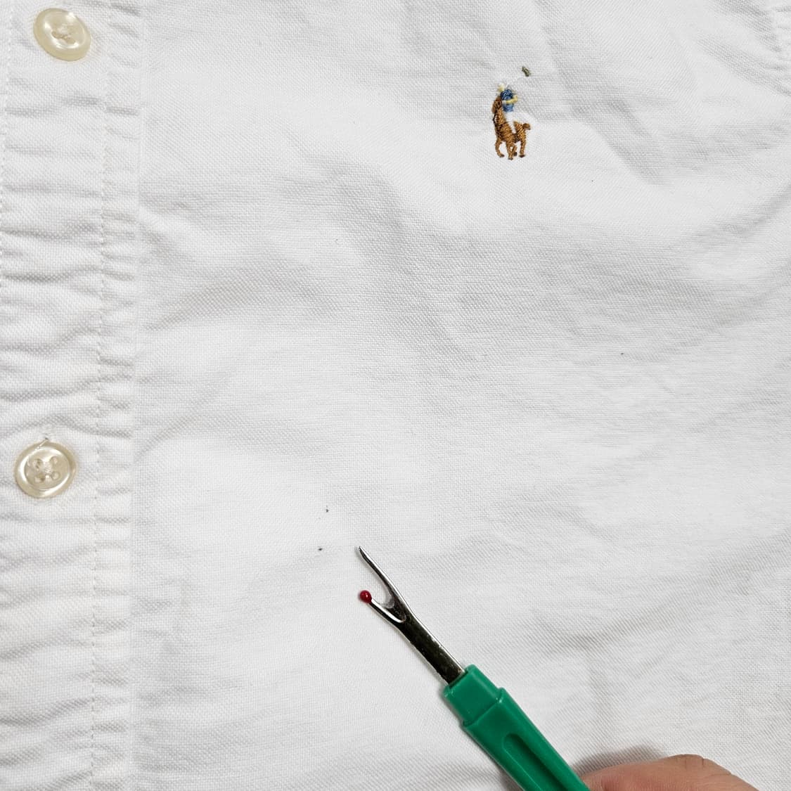 폴로 랄프 로렌 신형 QR 반팔 화이트 셔츠 XL18-20 상품이미지7