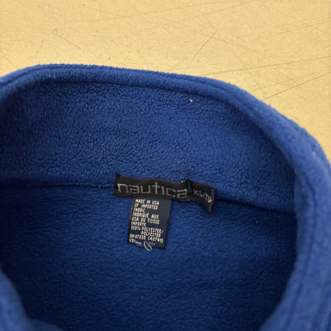 노티카 스몰로고 블루 플리스 아노락 상품이미지3