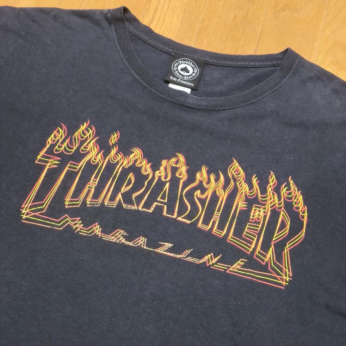 [XL] 트래셔(THRASHER) 불꽃 로고 티셔츠 상품이미지1