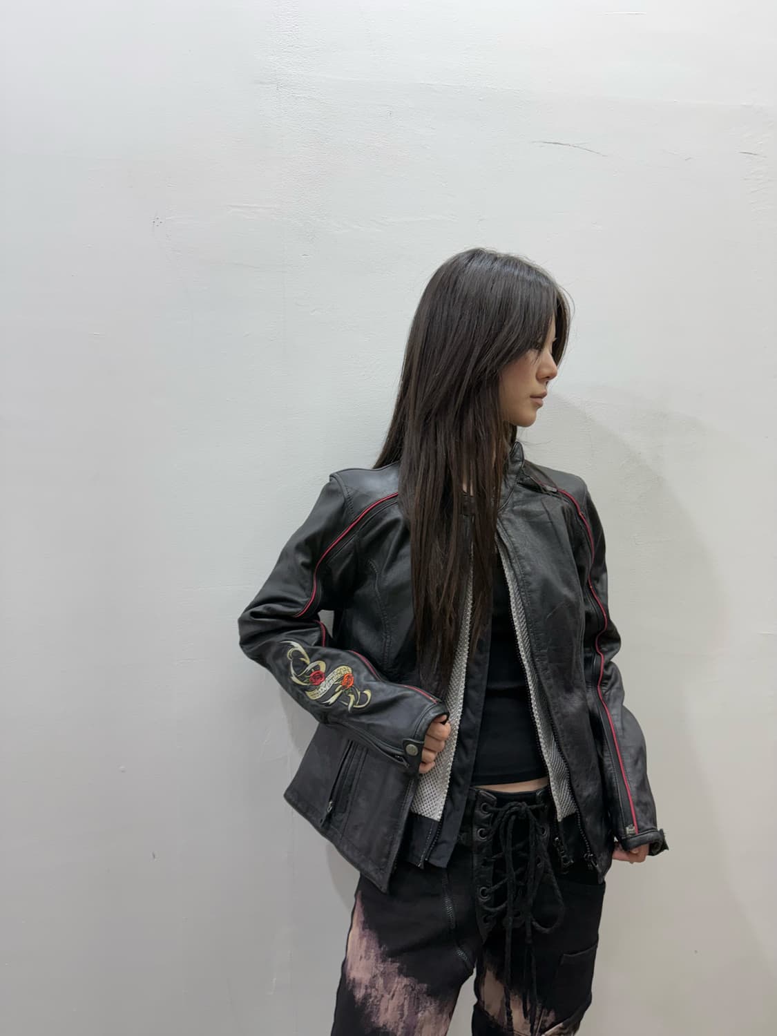 할리 데이비슨 레더 바이커 투웨이 자켓 상품이미지5